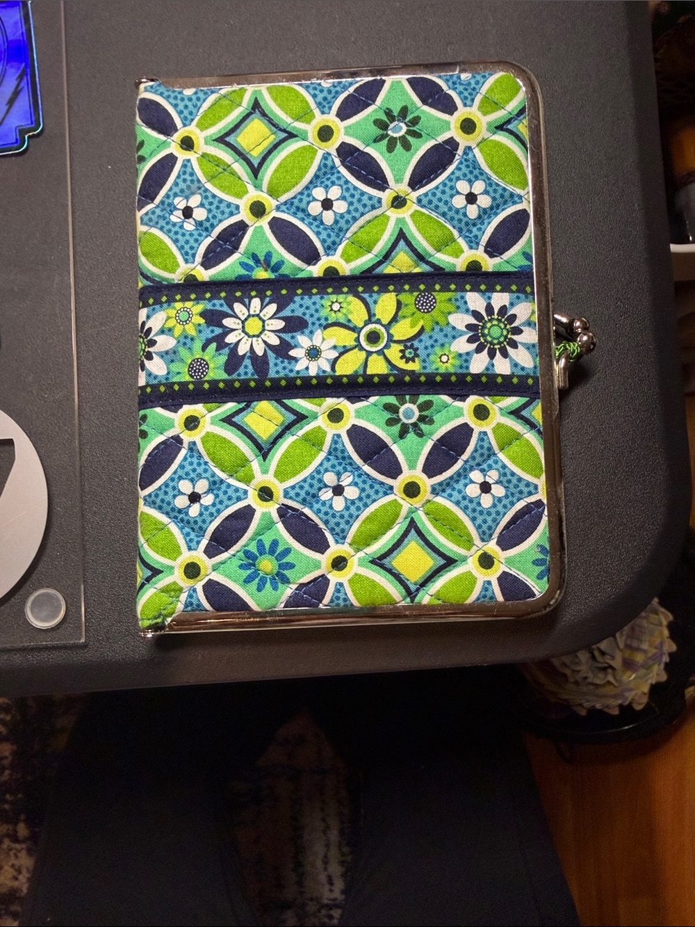 Vera Bradley Floral Geometric Protective Photo Album Blue Green